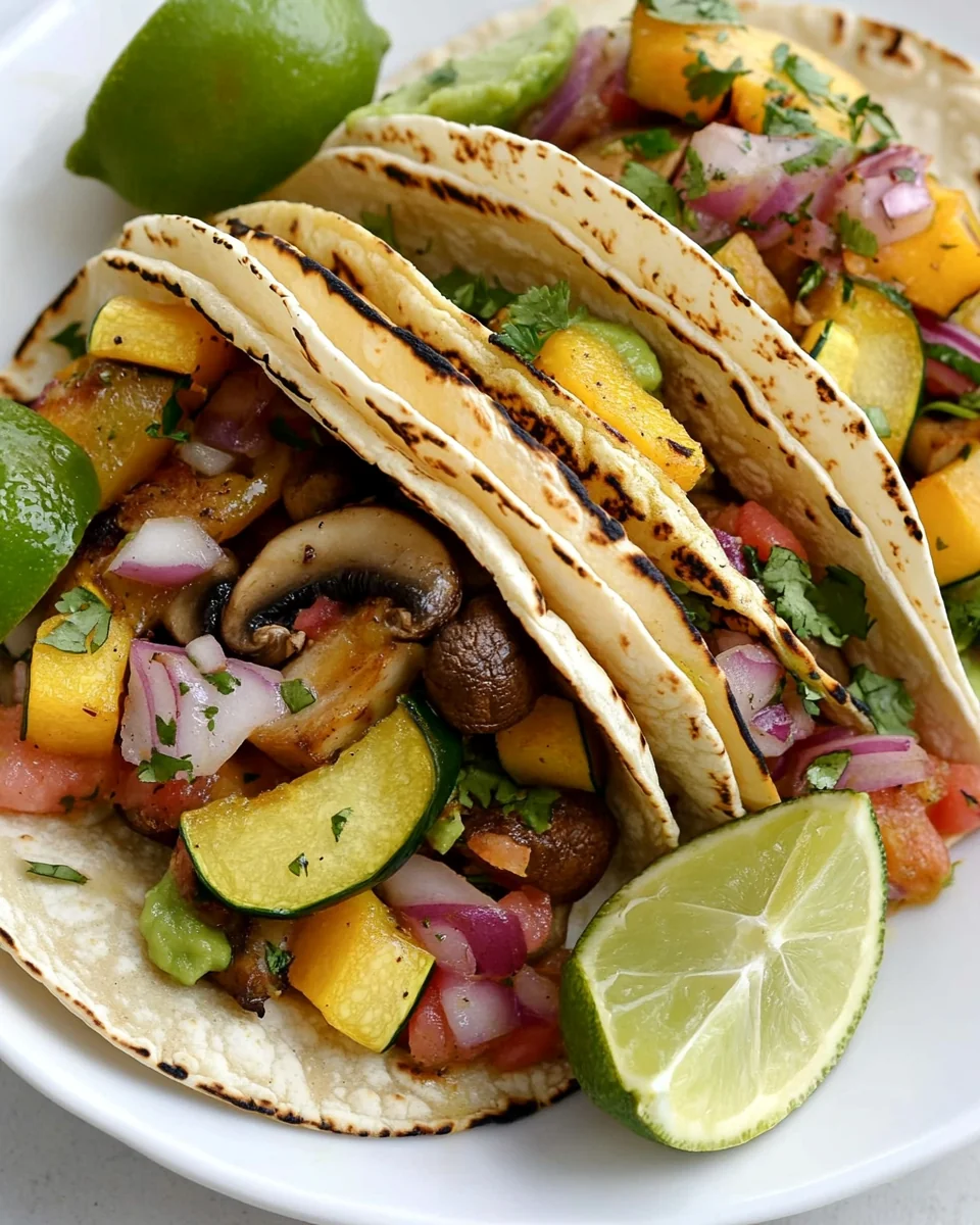 Savory Vegetarian Tacos with Fresh Delicata Squash - additional image