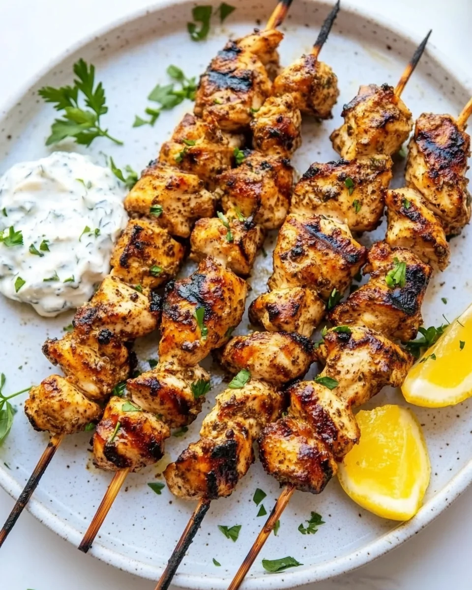 Simple Yogurt Marinated Grilled Chicken Skewers - additional image