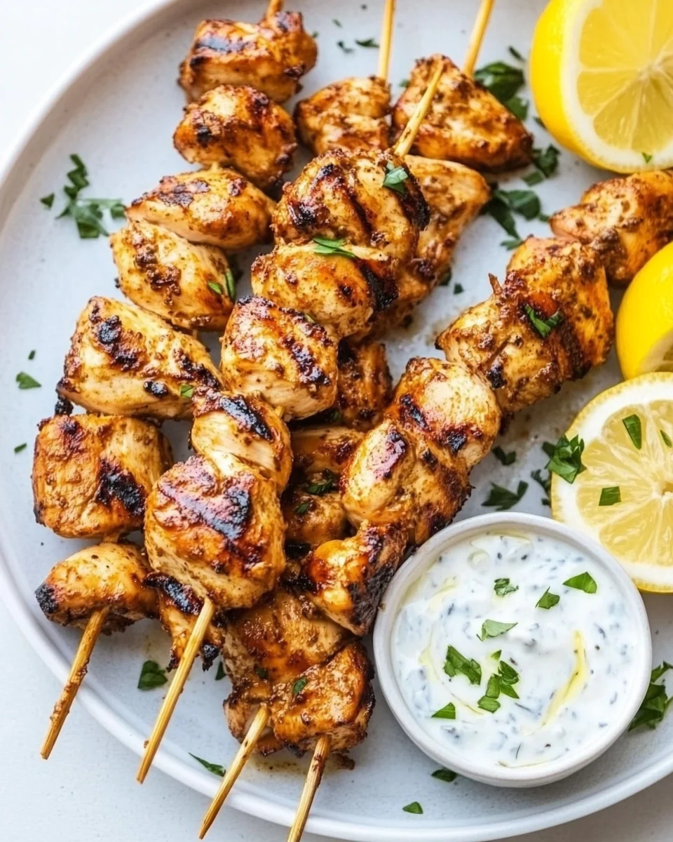 Simple Yogurt Marinated Grilled Chicken Skewers - additional image