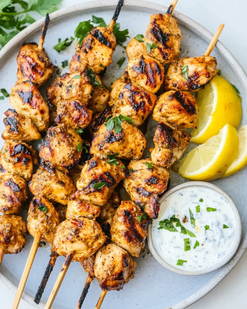 Simple Yogurt Marinated Grilled Chicken Skewers - additional image