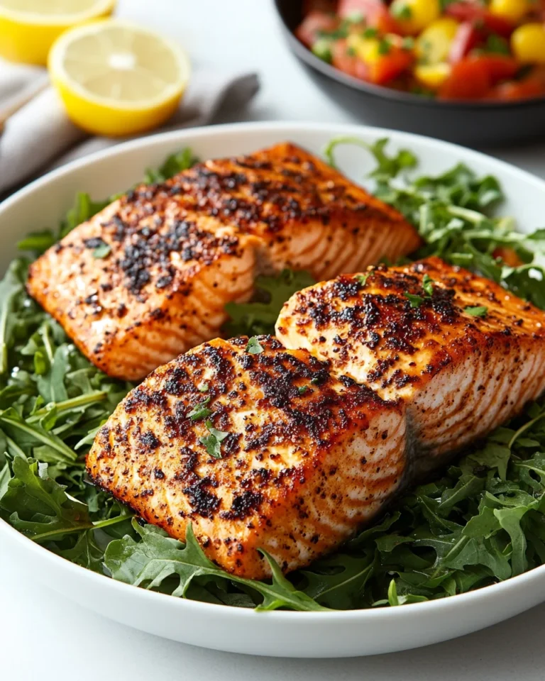 Easy Air Fryer Salmon with Flavor-Packed Leafy Greens