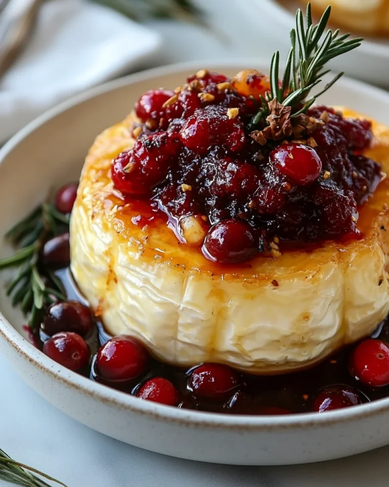 Easy Oven-Baked Brie with Flavor-Packed Cranberry Sauce