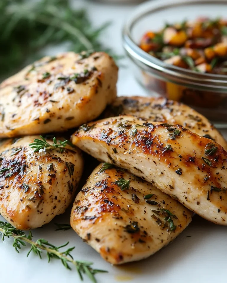 Easy Herb Oven-Baked Chicken Breast Slices for a Family Favorite Dinner