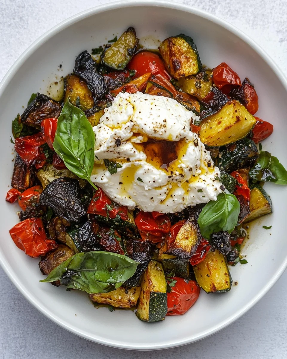 Simple Balsamic Roasted Veggies with Creamy Burrata - additional image