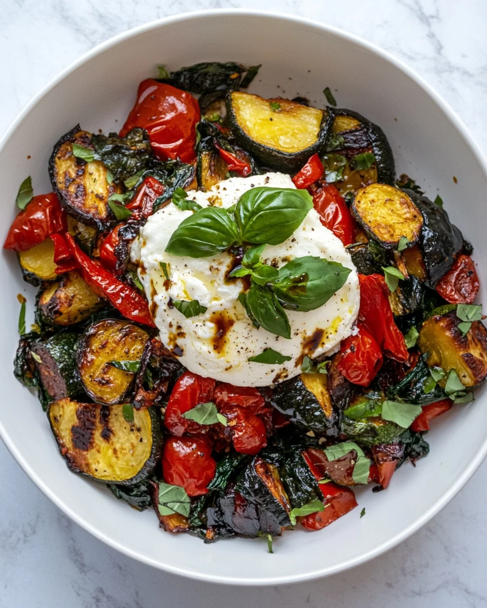 Simple Balsamic Roasted Veggies with Creamy Burrata - additional image