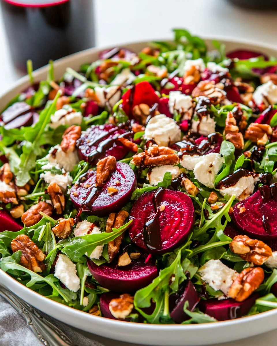 Fresh Beet Salad With Arugula And Balsamic Vinaigrette - additional image