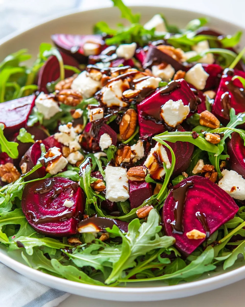 Fresh Beet Salad With Arugula And Balsamic Vinaigrette - additional image