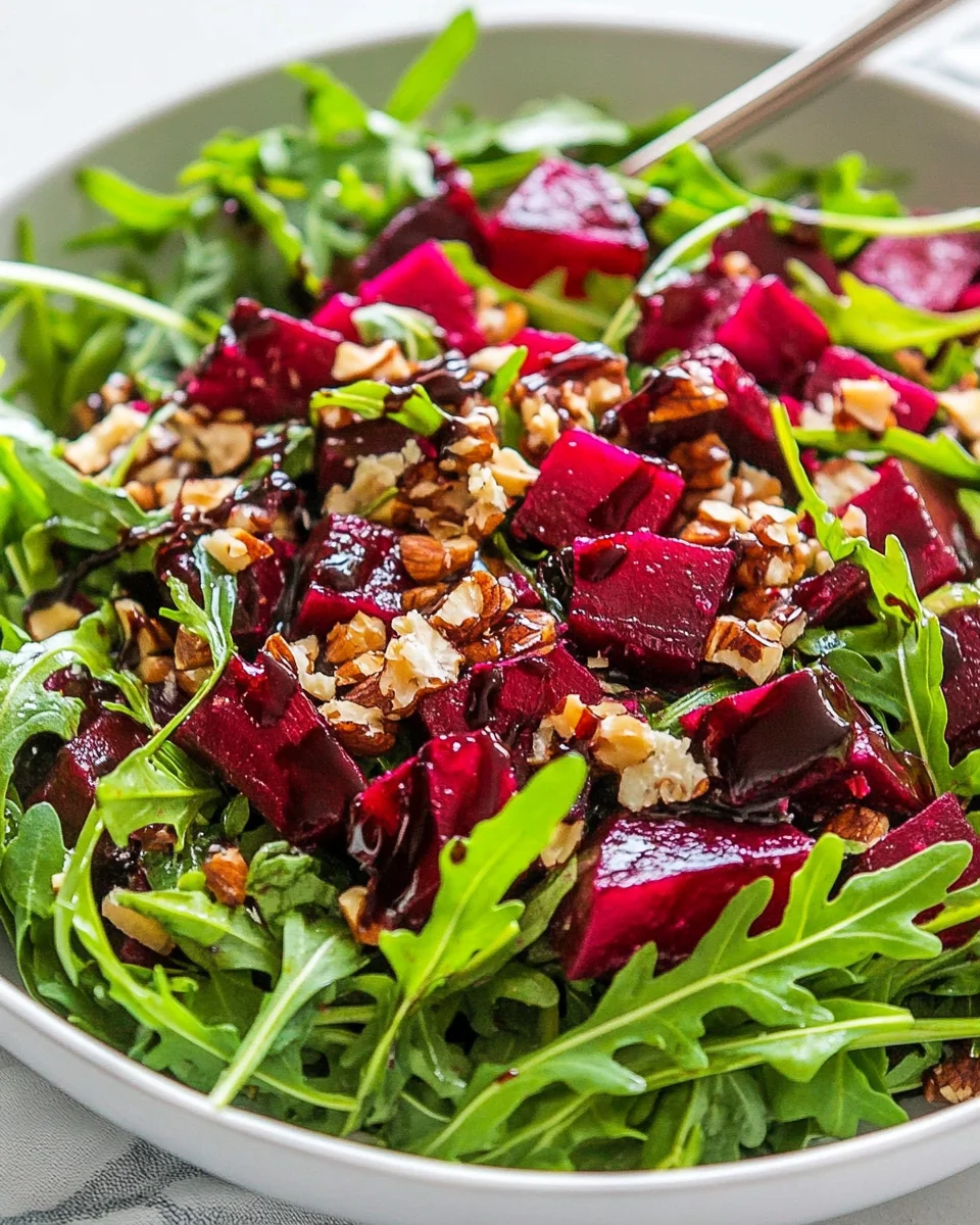 Fresh Beet Salad With Arugula And Balsamic Vinaigrette - additional image