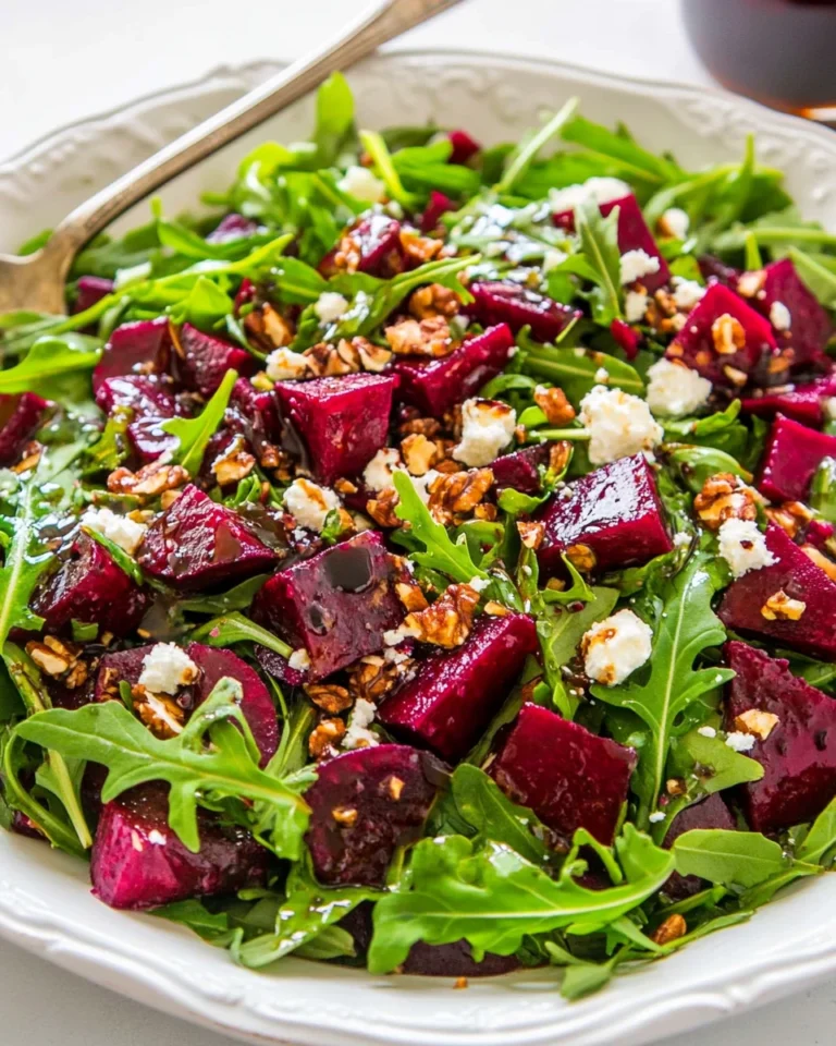 Fresh Beet Salad With Arugula And Balsamic Vinaigrette
