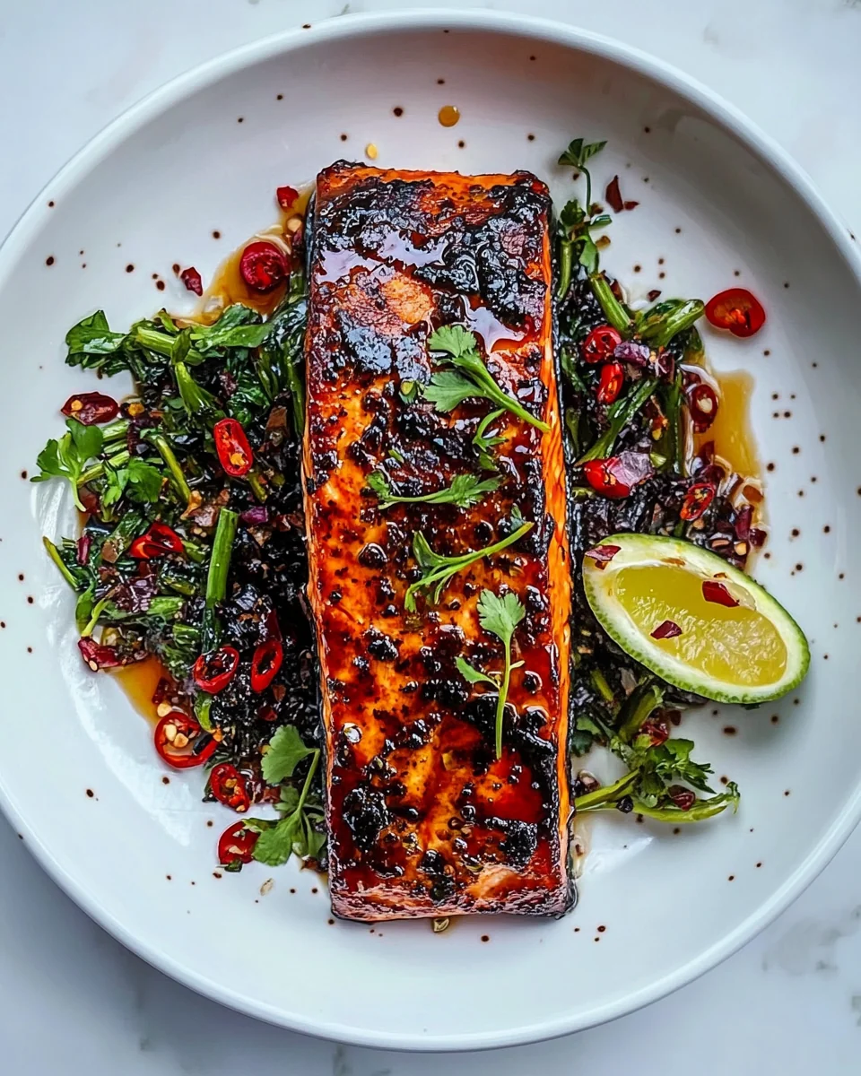 Sweet and Savory Black Garlic Honey Lime Salmon - additional image