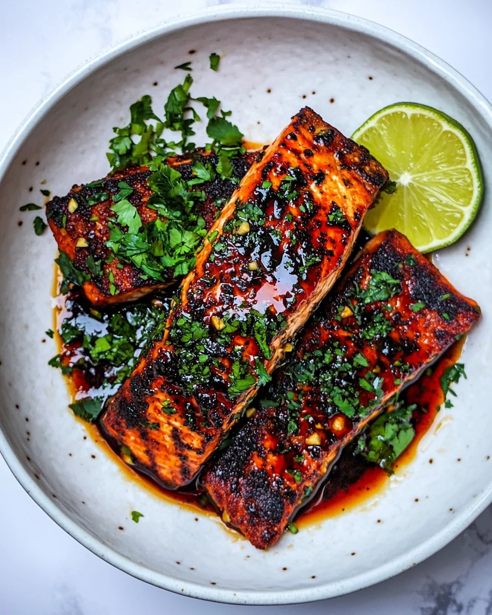 Sweet and Savory Black Garlic Honey Lime Salmon