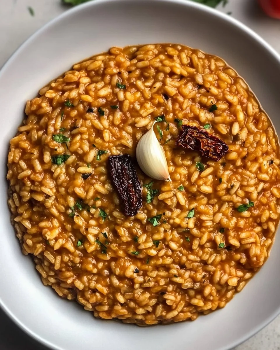 Creamy Black Garlic Sundried Tomato Risotto Recipe - additional image