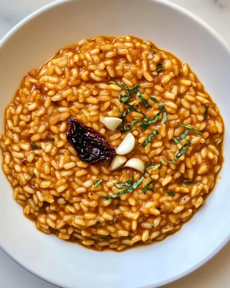 Creamy Black Garlic Sundried Tomato Risotto Recipe