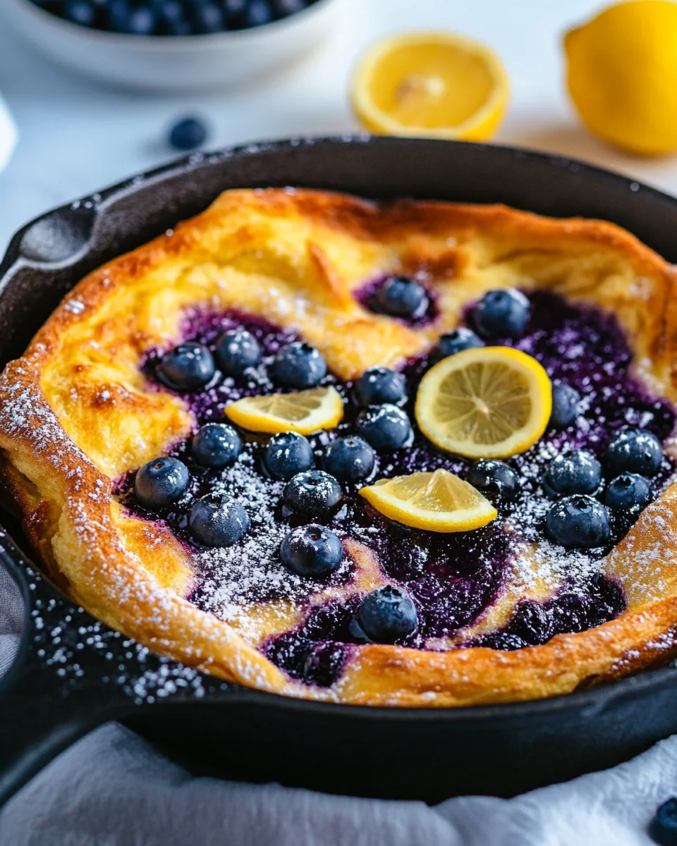 Homemade Blueberry Lemon Dutch Baby Recipe - additional image