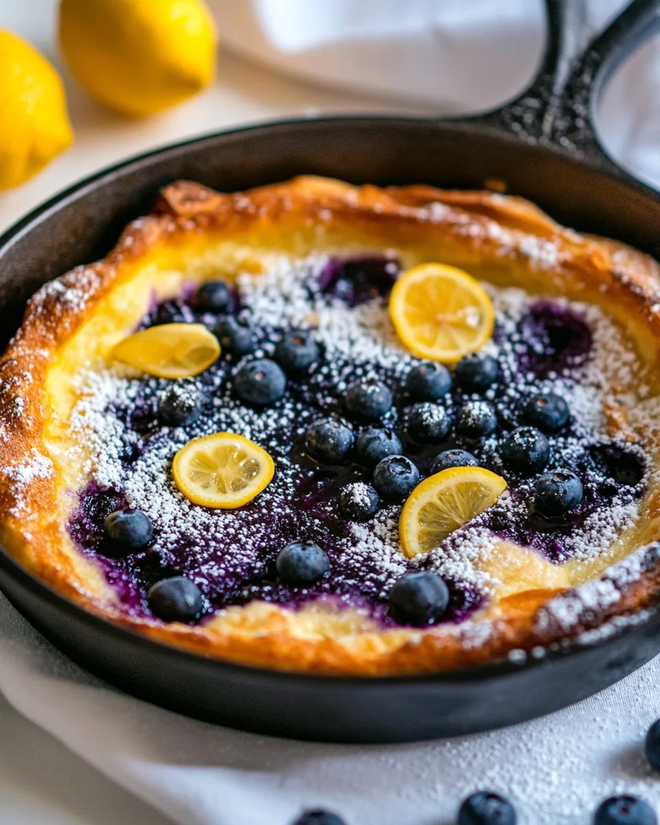Homemade Blueberry Lemon Dutch Baby Recipe - additional image