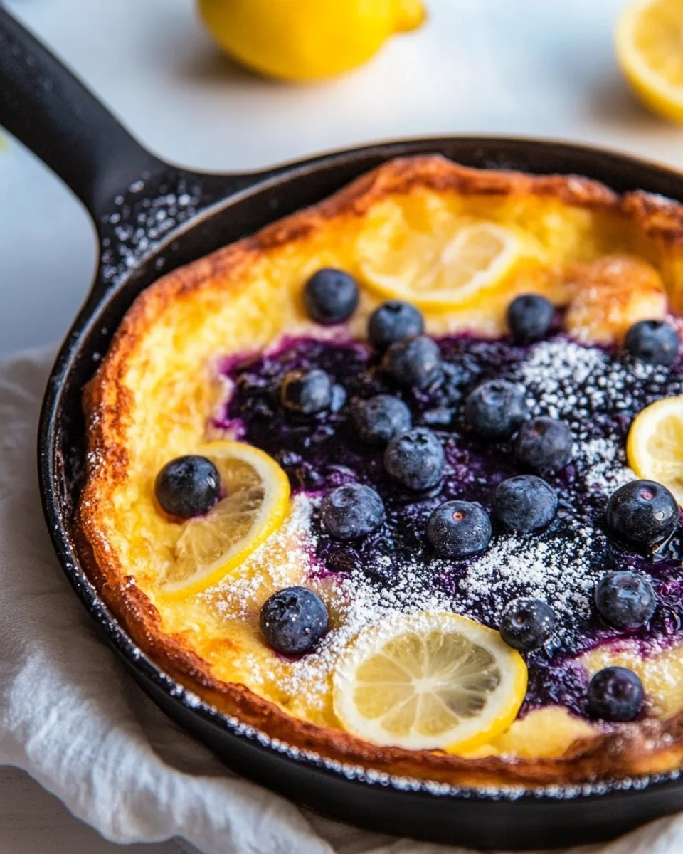 Homemade Blueberry Lemon Dutch Baby Recipe - additional image