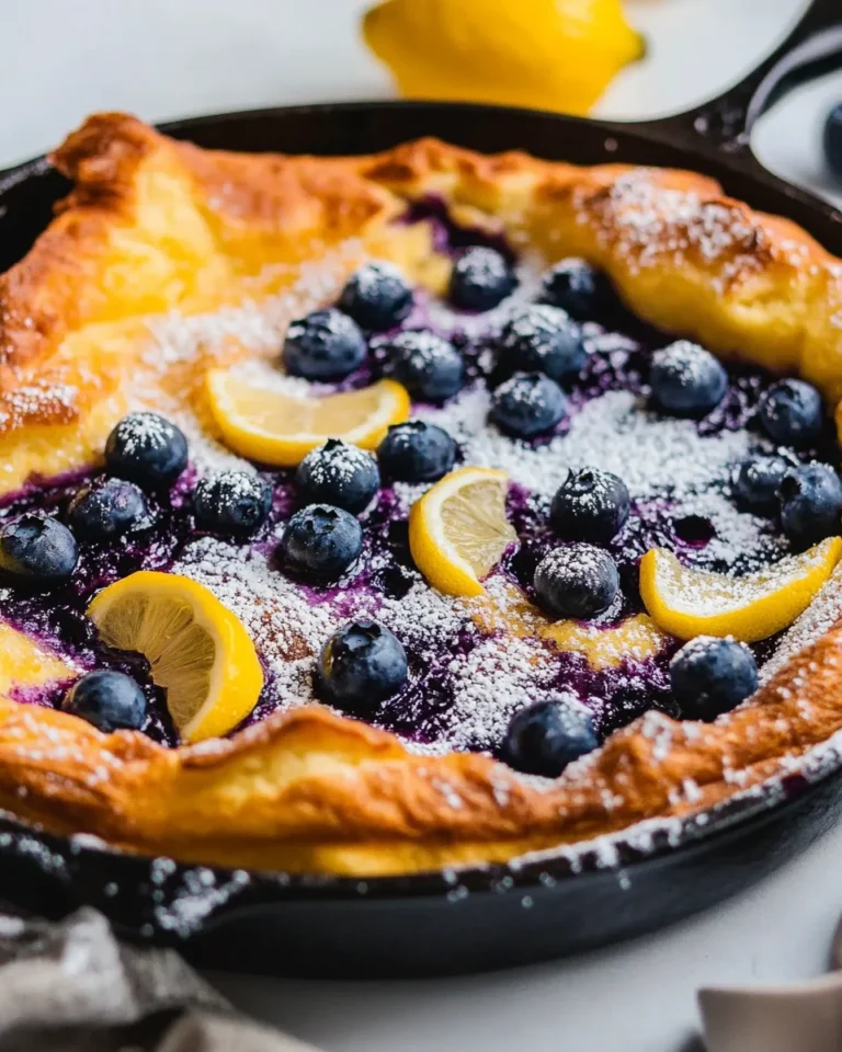 Homemade Blueberry Lemon Dutch Baby Recipe