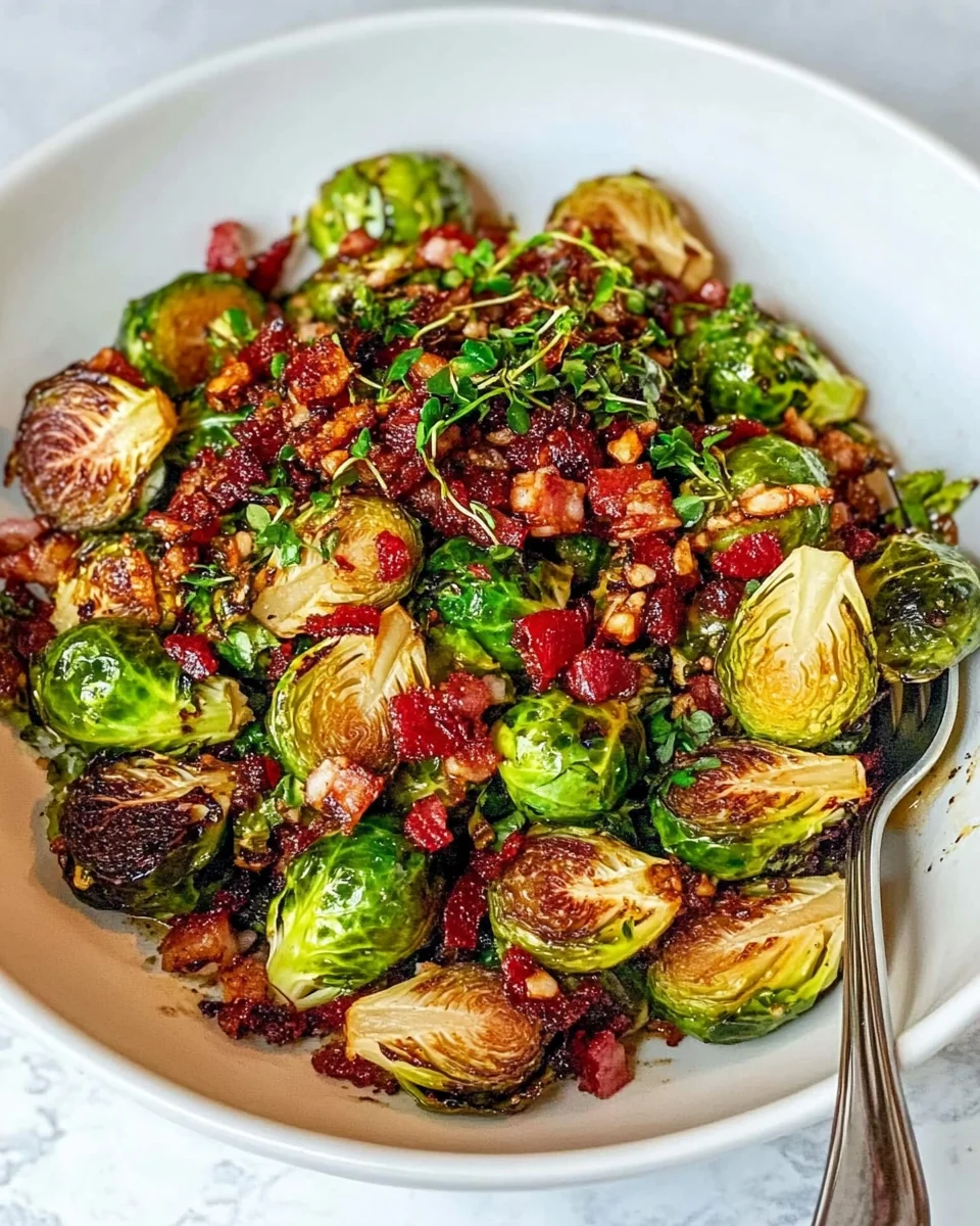 Savory Brussels Sprouts with Pancetta and Maple Glaze - additional image