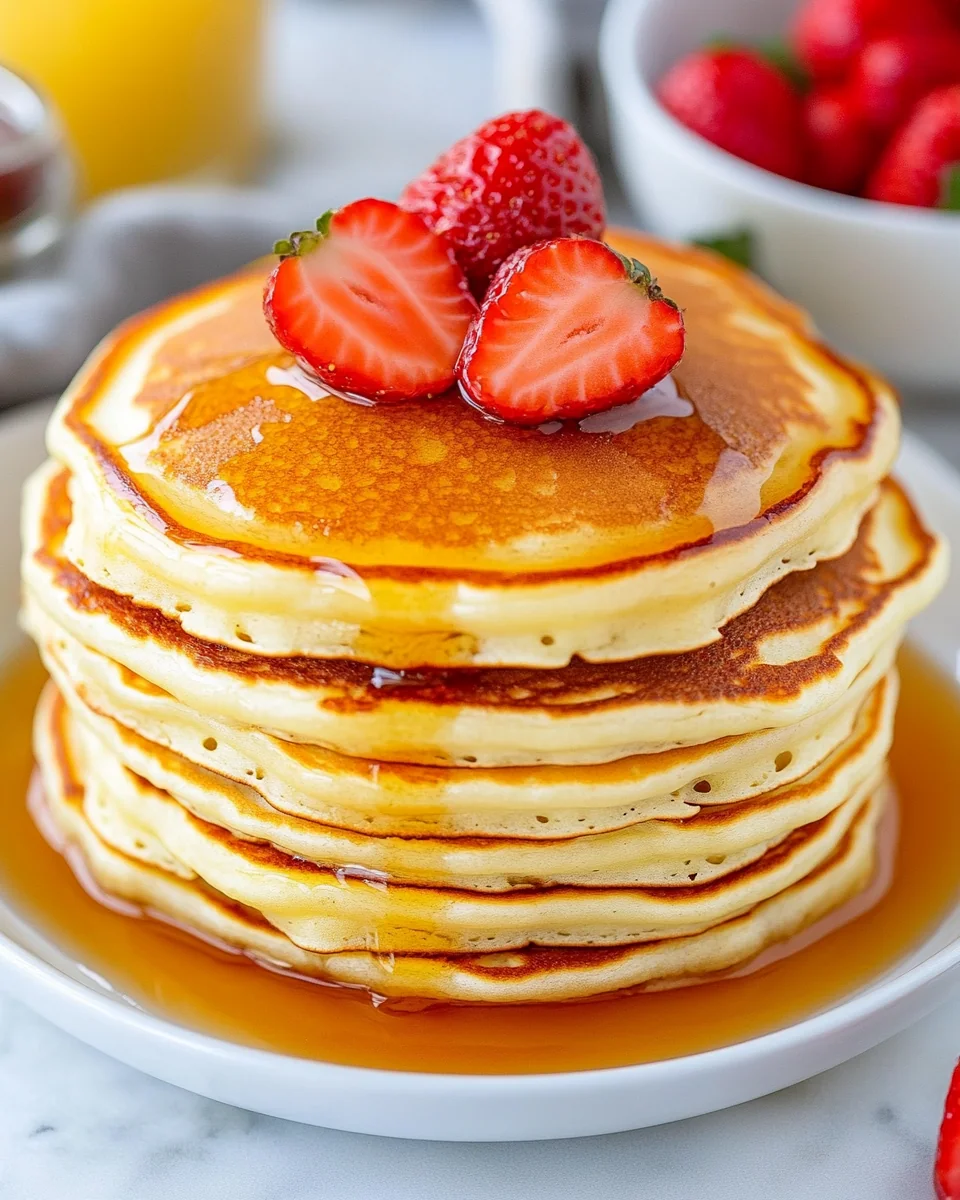 Fluffy Homemade Buttermilk Pancakes Recipe - additional image
