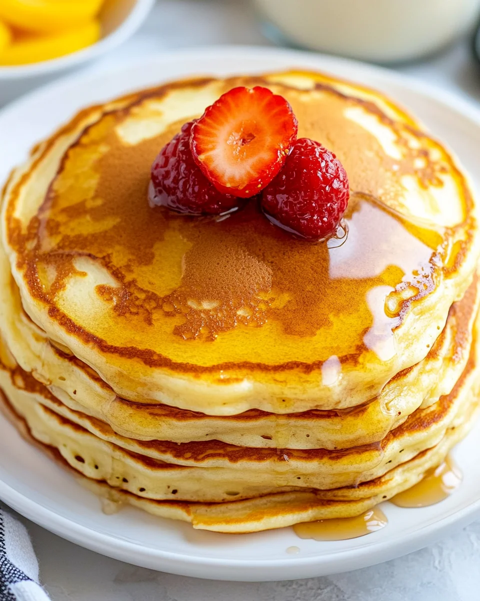 Fluffy Homemade Buttermilk Pancakes Recipe - additional image