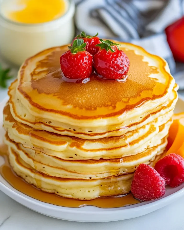 Fluffy Homemade Buttermilk Pancakes Recipe