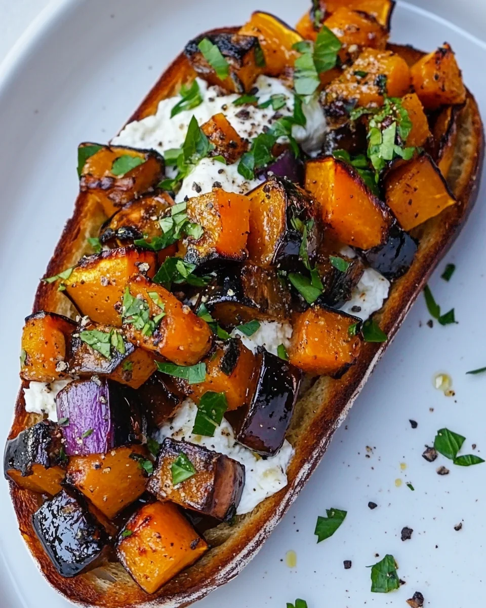 Simple Butternut Squash and Goat Cheese Bruschetta - additional image
