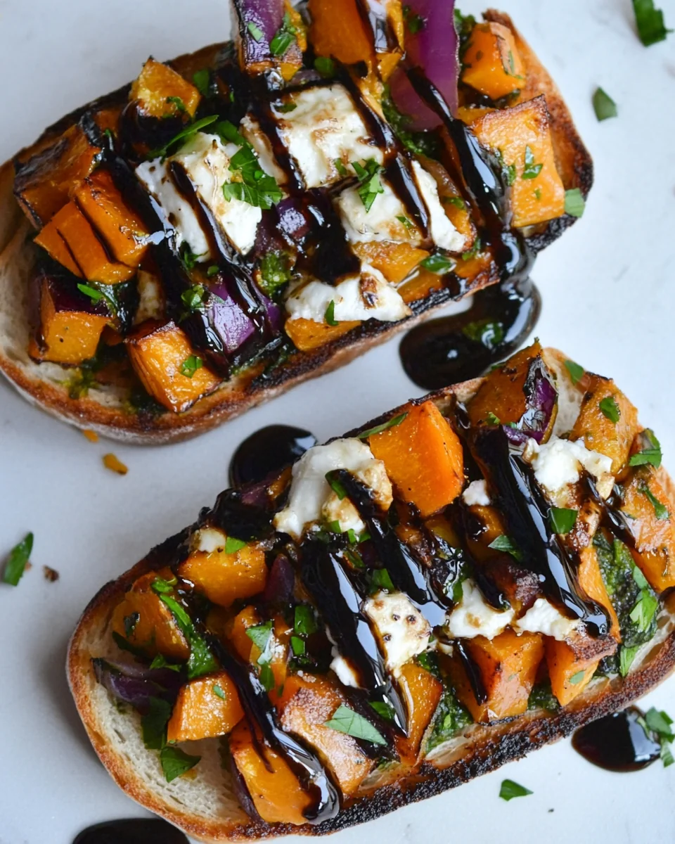 Simple Butternut Squash and Goat Cheese Bruschetta - additional image