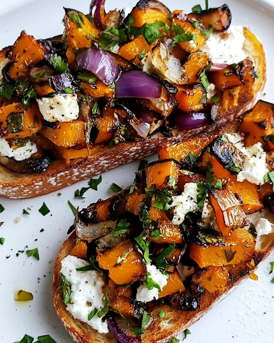 Simple Butternut Squash and Goat Cheese Bruschetta - additional image