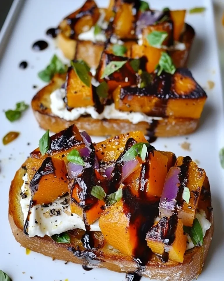 Simple Butternut Squash and Goat Cheese Bruschetta