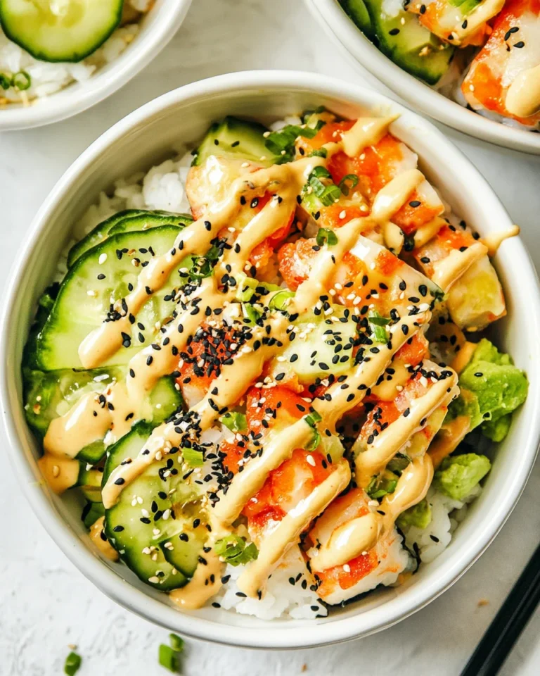 Simple California Roll Bowls With Fresh Ingredients