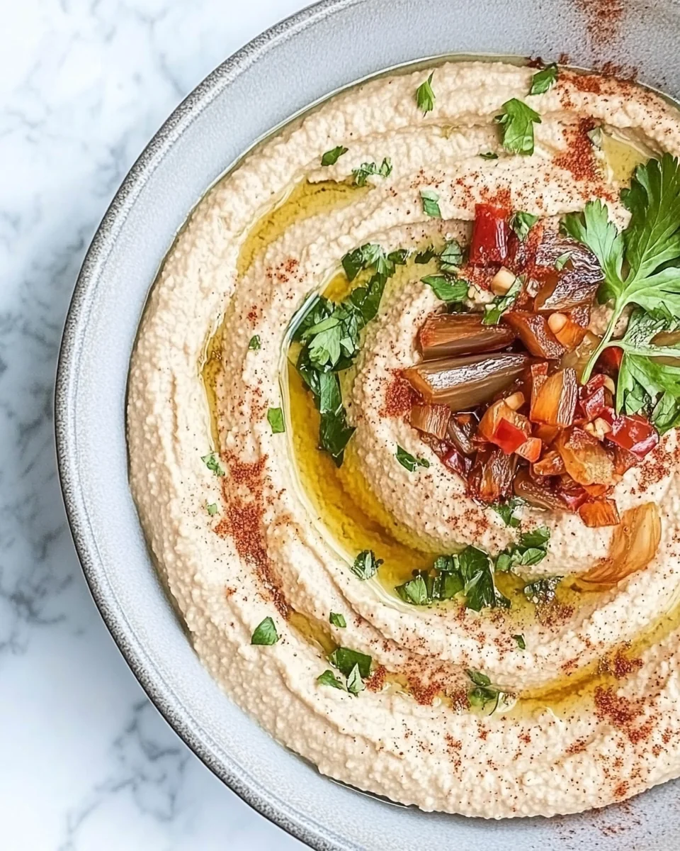 Savory Caramelised Onion Hummus Recipe - additional image