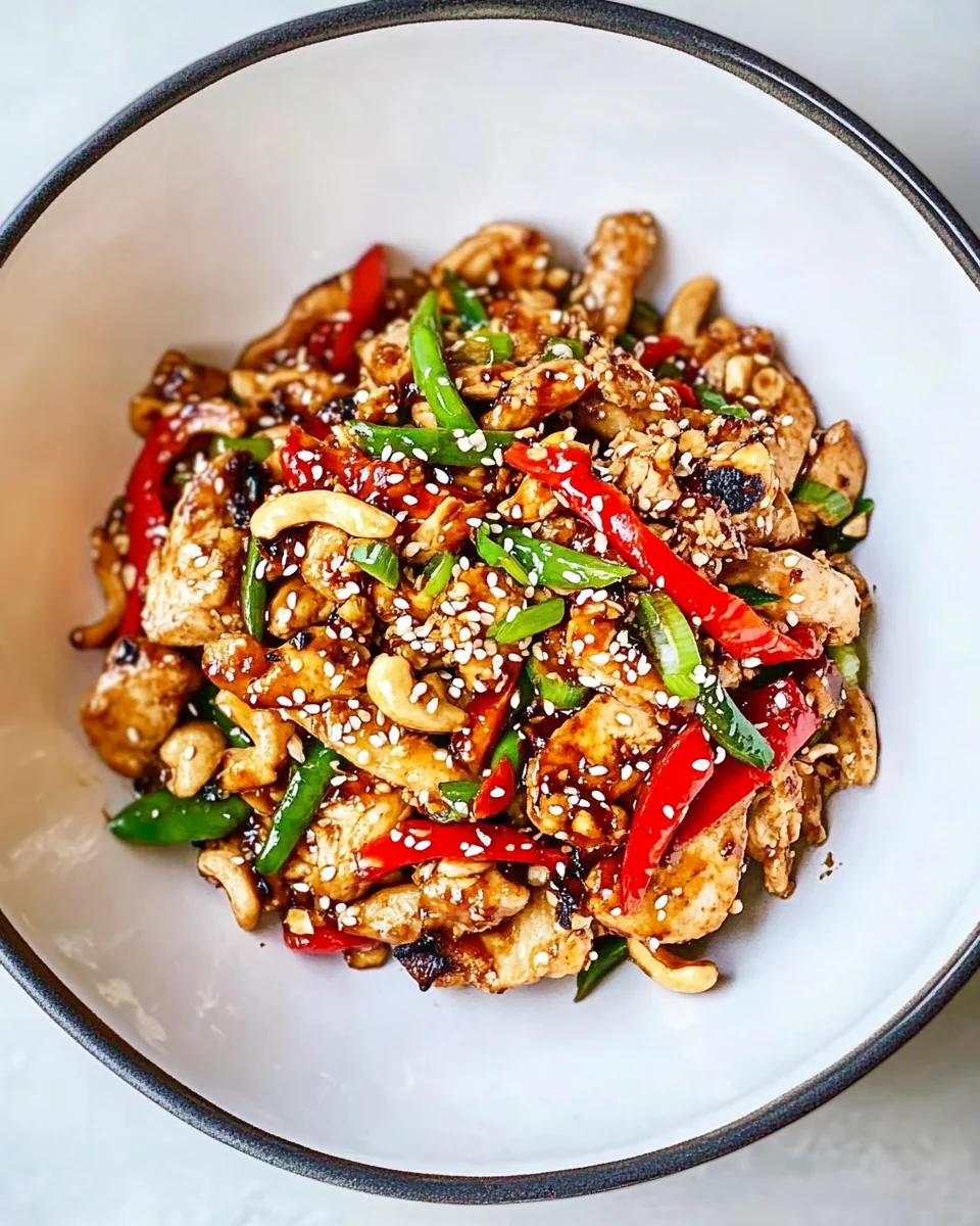 Simple Cashew Chicken Stir Fry With Fresh Vegetables - additional image