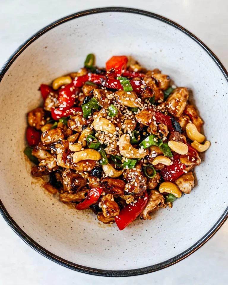 Simple Cashew Chicken Stir Fry With Fresh Vegetables