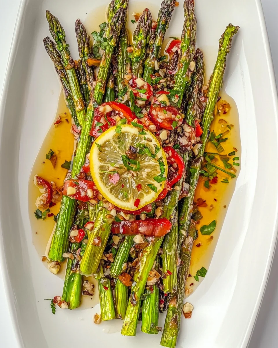 Charred Asparagus with Fresh Preserved Lemon Dressing - additional image