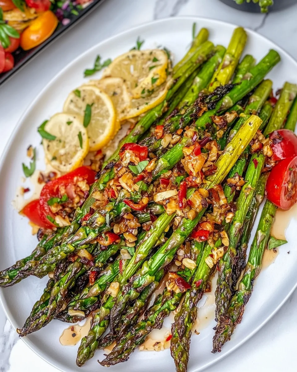 Charred Asparagus with Fresh Preserved Lemon Dressing - additional image