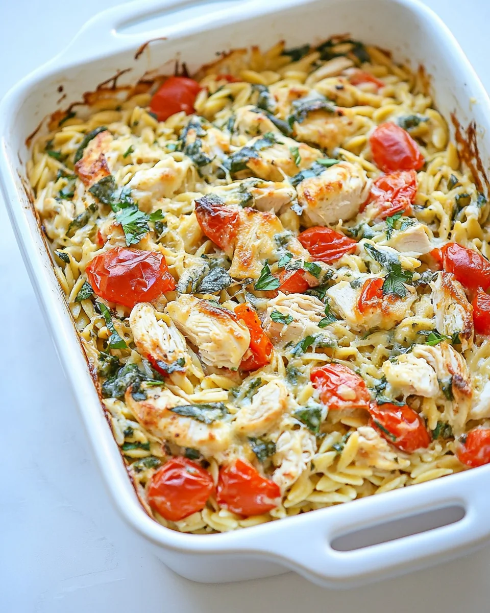 Simple Chicken Orzo Bake - additional image