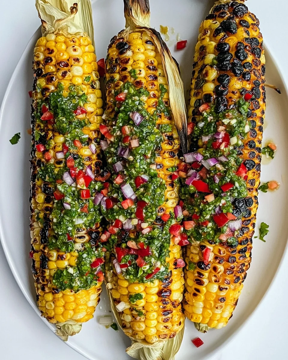 Savory Chimichurri Grilled Corn on the Cob - additional image