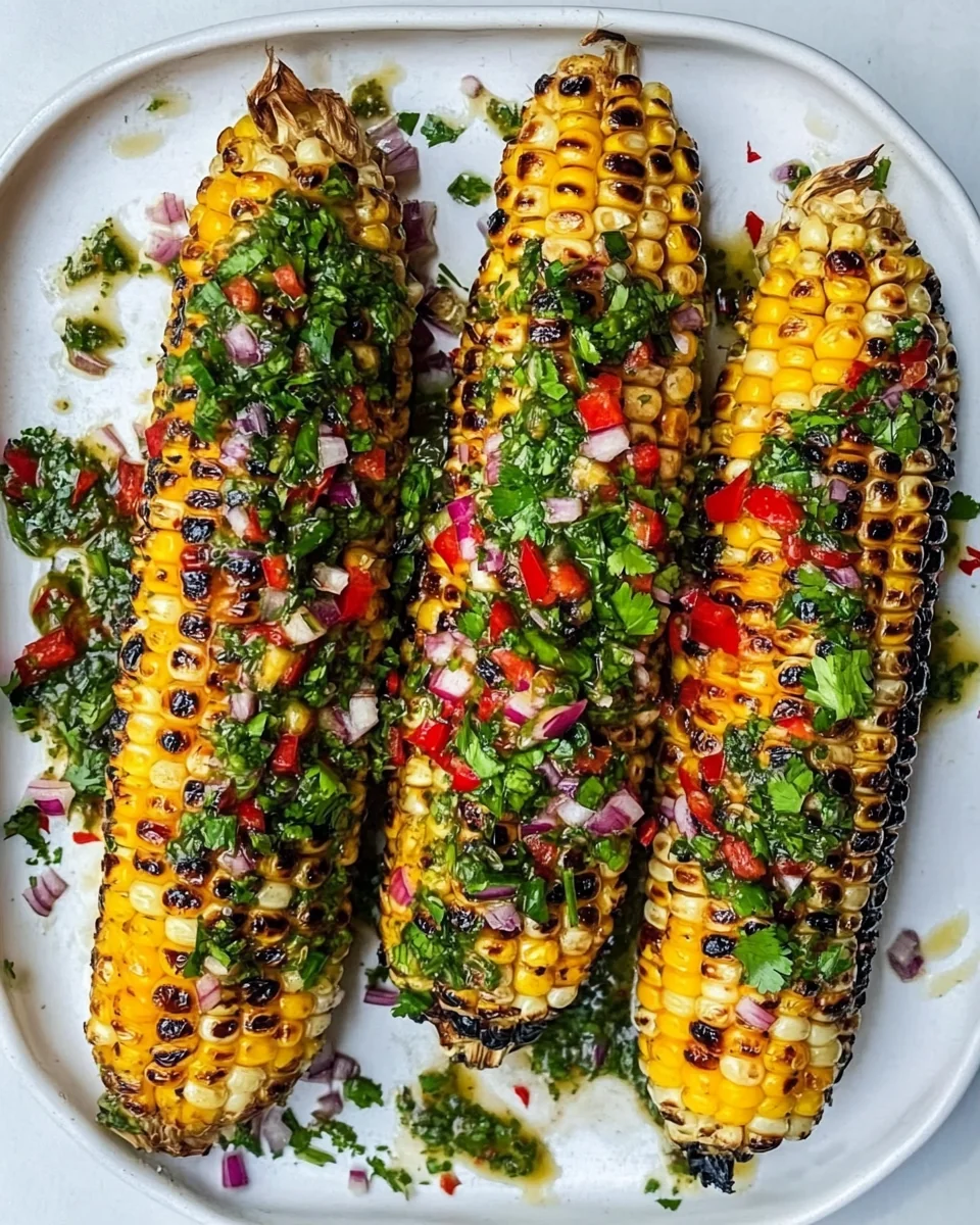 Savory Chimichurri Grilled Corn on the Cob - additional image