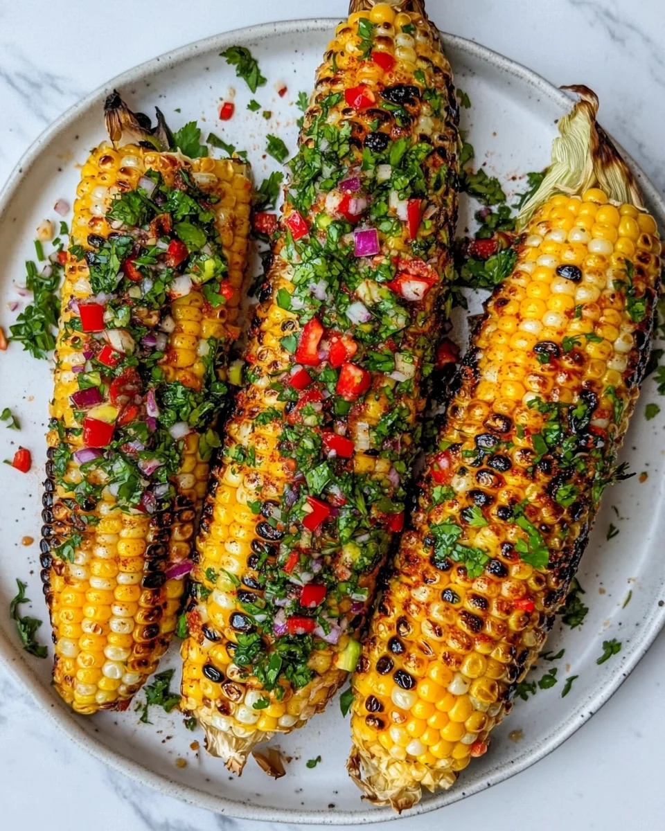 Savory Chimichurri Grilled Corn on the Cob - additional image