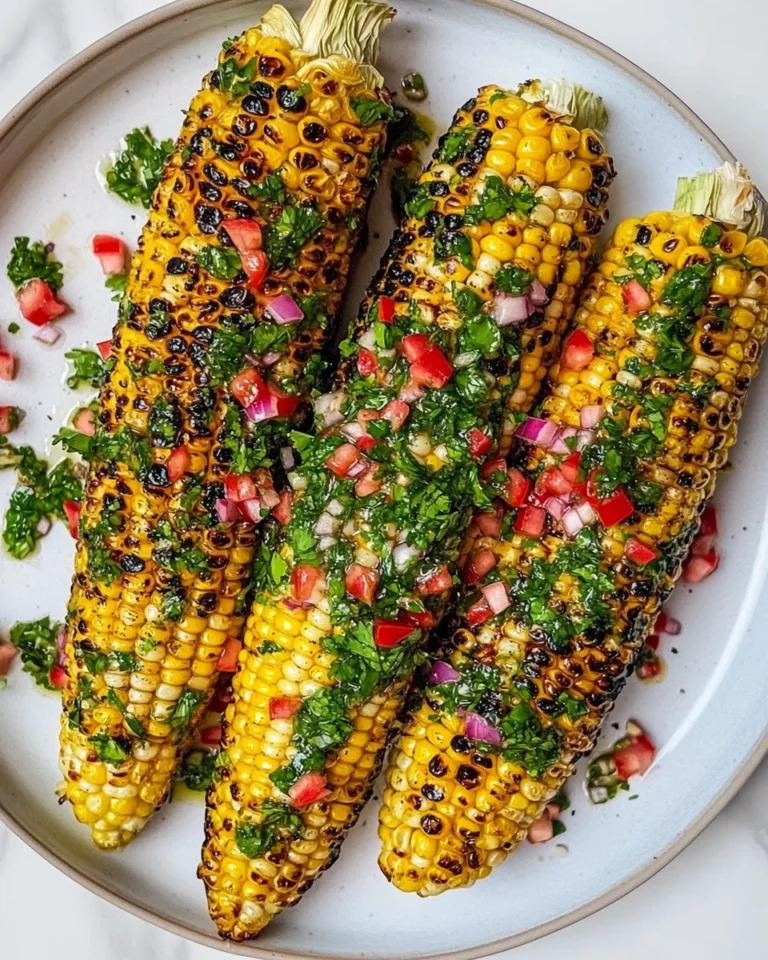 Savory Chimichurri Grilled Corn on the Cob