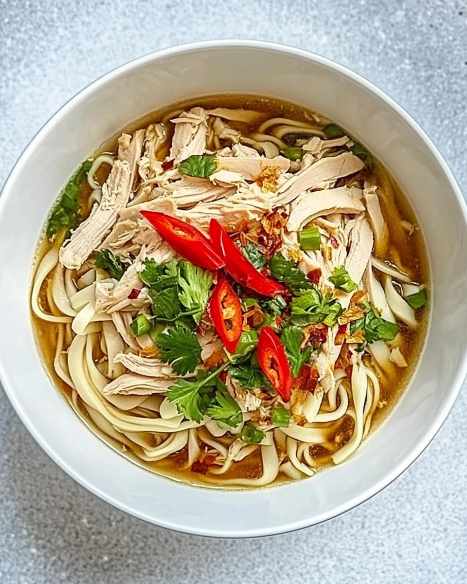 Homemade Chinese Style Chicken Noodle Soup - additional image