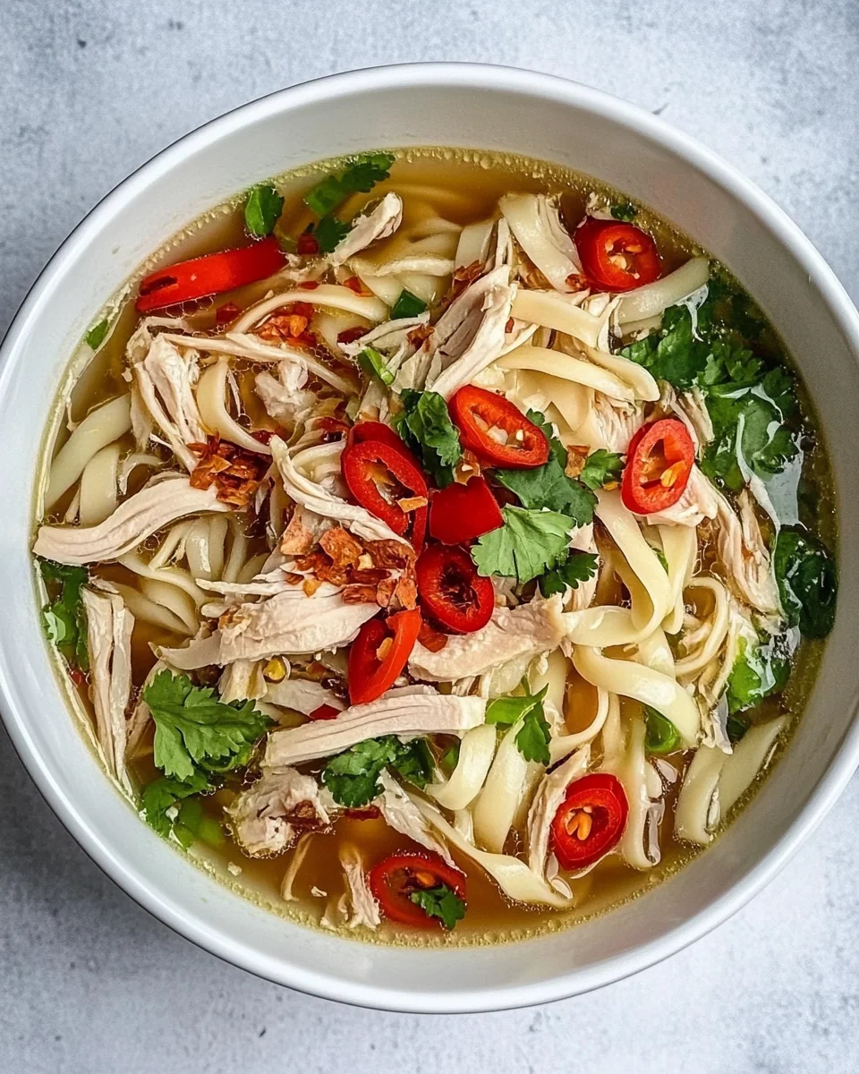 Homemade Chinese Style Chicken Noodle Soup - additional image