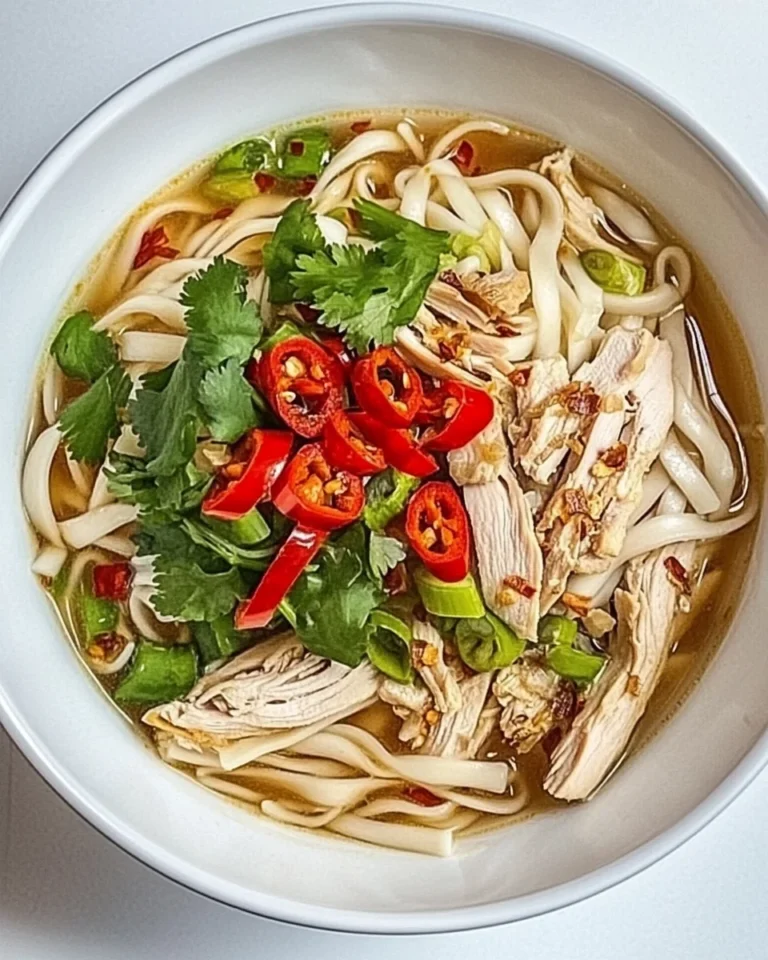 Homemade Chinese Style Chicken Noodle Soup