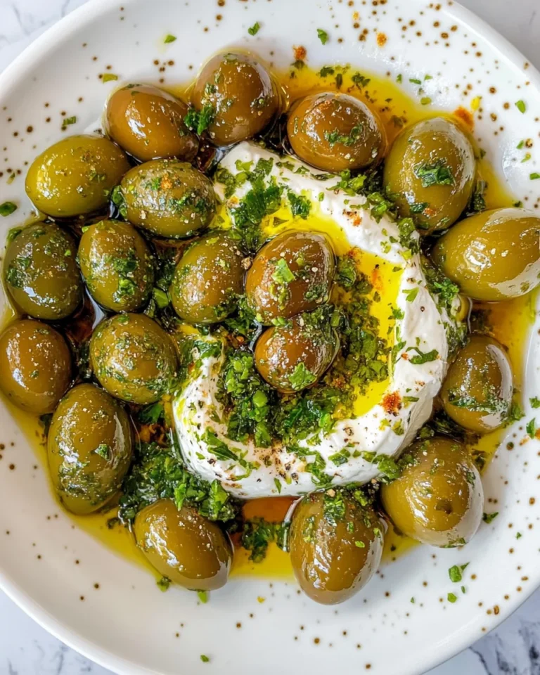 Citrus Herb Marinated Olives with Simple Homemade Labneh