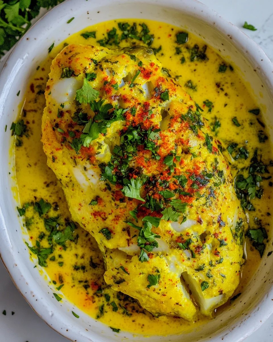 Simple Coconut Saffron Poached Fish Recipe - additional image