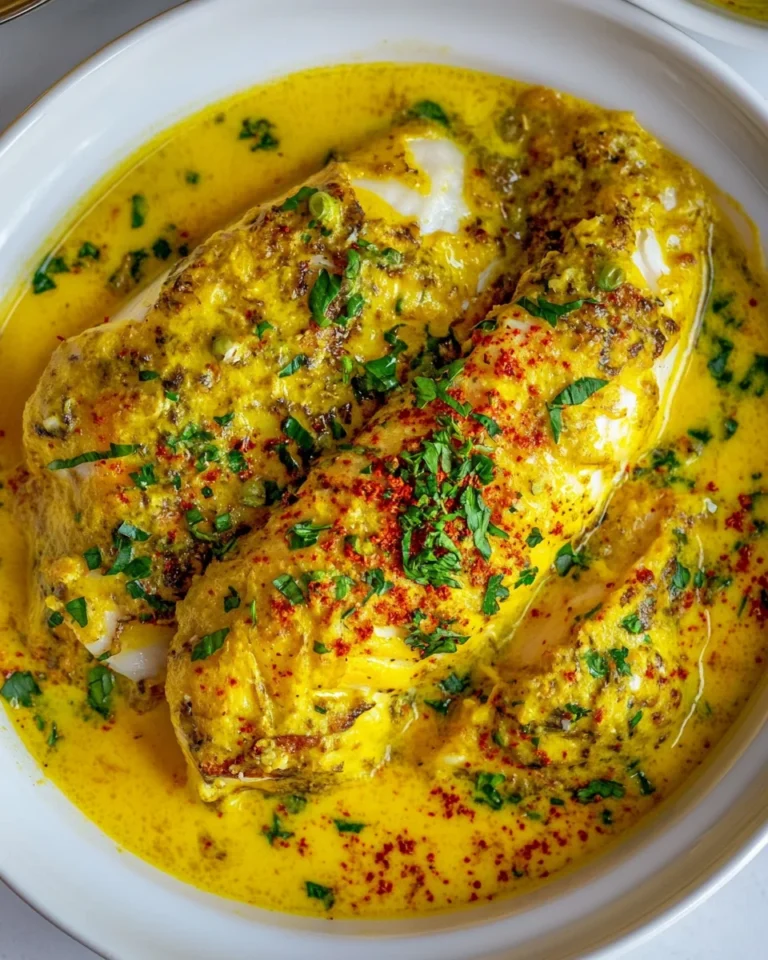 Simple Coconut Saffron Poached Fish Recipe