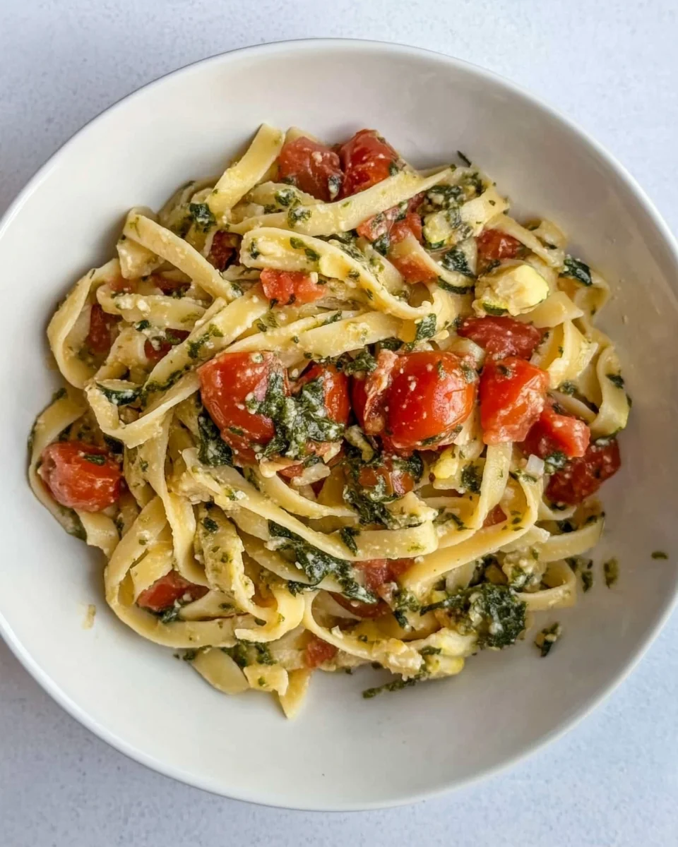 Simple Confit Courgette and Tomato Pasta - additional image
