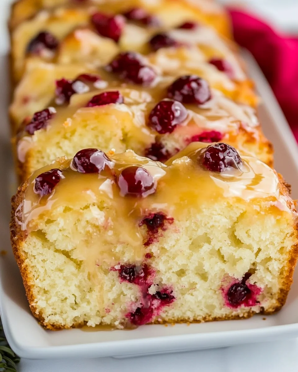 Homemade Cranberry Bread With Fresh Orange Glaze - additional image