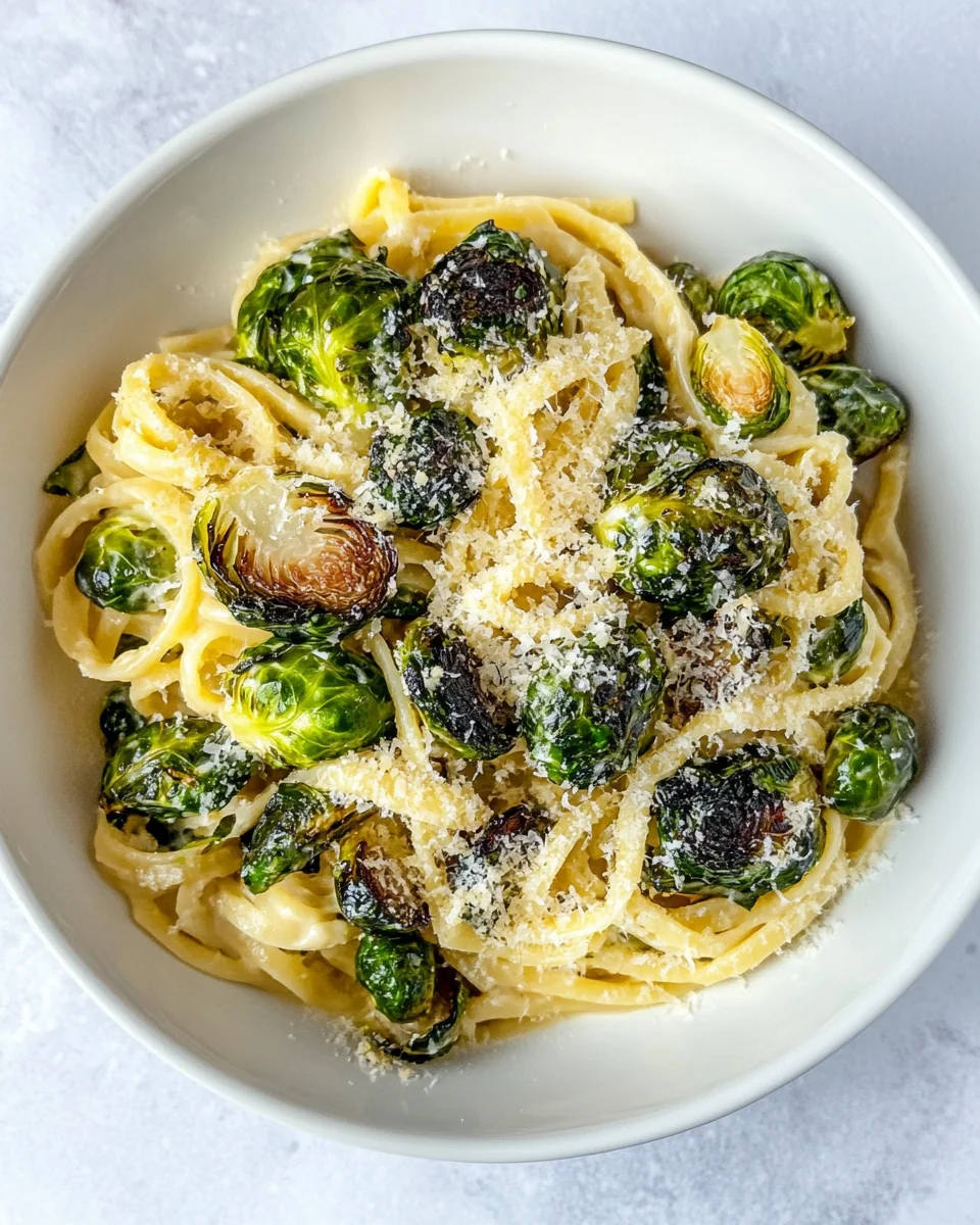 Creamy Homemade Brussels Sprouts Pasta - additional image