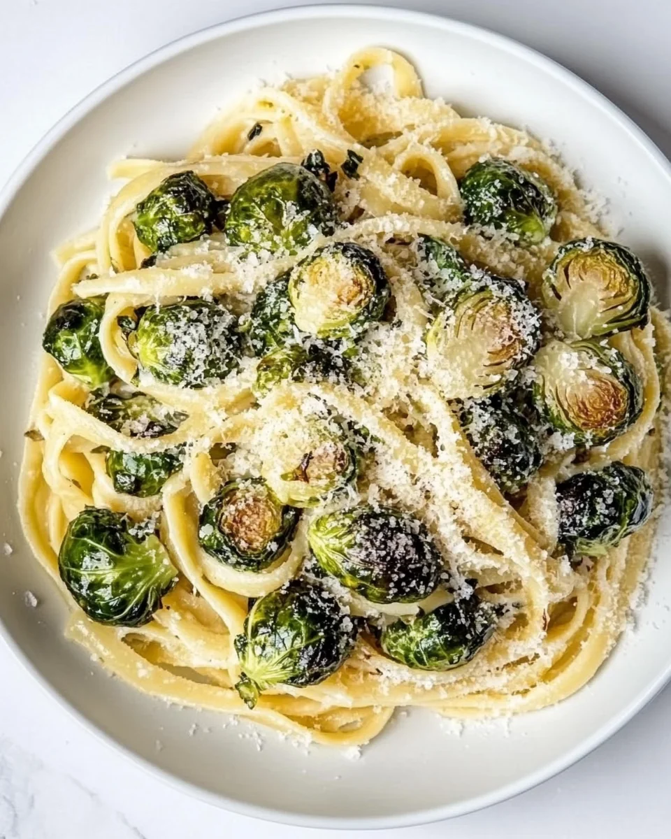 Creamy Homemade Brussels Sprouts Pasta - additional image